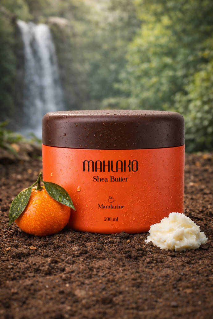 Mahlako shea butter skincare cream jar